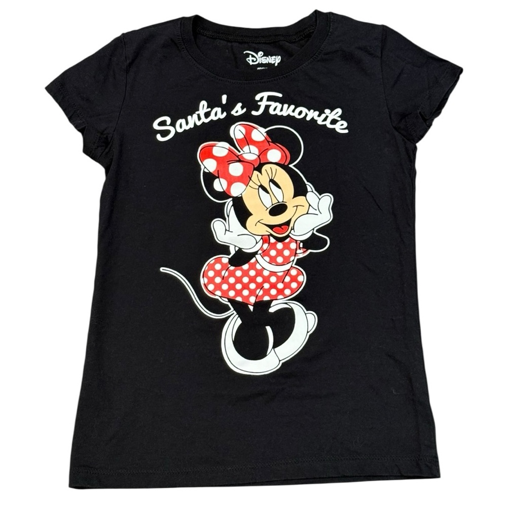 Disney Minnie Mouse “Santa’s Favorite” Girls T-Shirt Size L (14) NWOT
